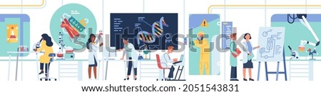Biologists or chemists laboratory. Technological