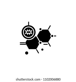 Biology black icon concept. Biology flat  vector symbol, sign, illustration.