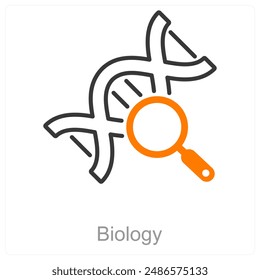 Biology and cells icon concept