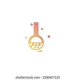 biology chemistry experiment science test tube iconvector design
