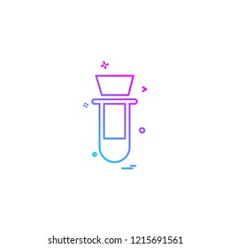 biology chemistry experiment science test tube iconvector design
