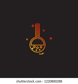 biology chemistry experiment science test tube iconvector design
