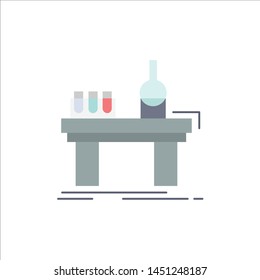 Biology, chemistry, lab, laboratory, production Flat Color Icon Vector