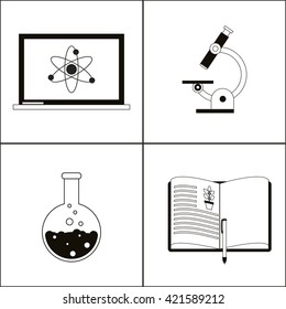 Biology design. Lab icon. Flat illustration, vector