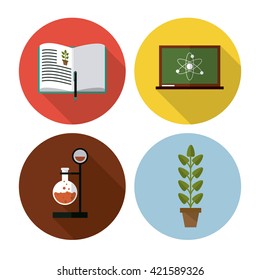 Biology design. Lab icon. Flat illustration, vector