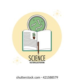 Biology design. Science icon. Flat illustration, editable vector