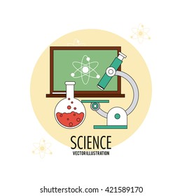 Biology design. Science icon. Flat illustration, editable vector
