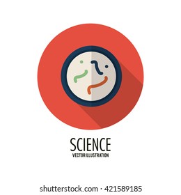 Biology design. Science icon. Flat illustration, editable vector
