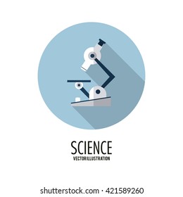Biology design. Science icon. Flat illustration, editable vector