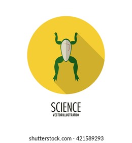 Biology design. Science icon. Flat illustration, editable vector