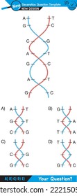 Biology, DNA helix, DNA replication, next generation question template, dumb physics figures, exam question, eps 