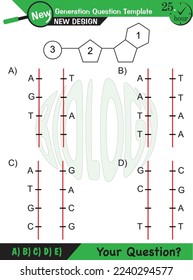 Biology, DNA helix, DNA replication, next generation question template, dumb physics figures, exam question, eps