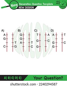 Biology, DNA helix, DNA replication, next generation question template, dumb physics figures, exam question, eps