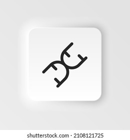 Biology, dna icon - Vector. Simple element illustration from UI concept. Biology, dna icon neumorphic style vector icon
