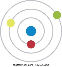 Biology Electron Vector Icon Concept Design, Biological engineering and Biotechnology Symbol on White background
