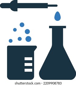 Biology and experiment vector design. Lab illustration