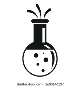 Biology flask icon. Simple illustration of biology flask vector icon for web design isolated on white background