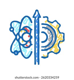 biologia processo genético ícone doodle esboço vetor. sinal de processo genético biologia. ilustração de símbolo isolado