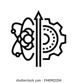vector de icono de línea de proceso genético biológico. signo de proceso biológico genético. símbolo de contorno aislado ilustración negra