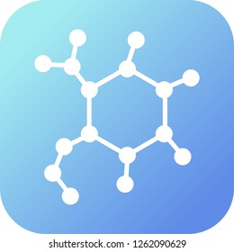 Biology Glyph round corner multi color gradient BG 