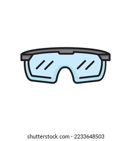 Biology goggles Eye protection icon. Pharmacy and science vector illustration - Eps 10