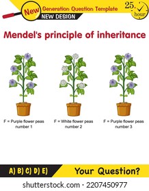 Biology, Heredity Combination, Mendelian Genetics, Heredity, Peas Experiment, Genotype, Generation Inheritance, Dominant, Recessive Gen, Round, Next Generation Question Template, Eps 