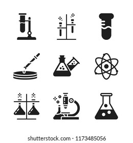 biology icon. 9 biology vector icons set. full test tube, test tubes and test tube icons for web and design about biology theme