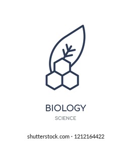 Biology icon. Biology linear symbol design from Science collection. Simple outline element vector illustration on white background.