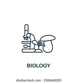 Biology icon. Monochrome simple Bioengineering icon for templates, web design and infographics