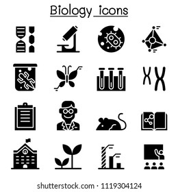 Biology icon set 