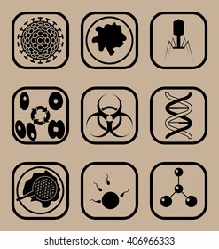 Biology icon set