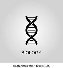 Biology icon. Biology symbol. Flat design. Stock - Vector illustration