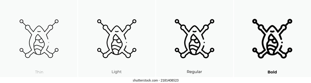 biology icon. Thin, Light Regular And Bold style design isolated on white background