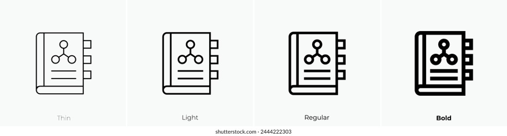 biology icon. Thin, Light Regular And Bold style design isolated on white background
