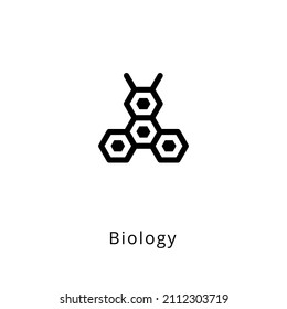 icono de biología en vector. Logotipo