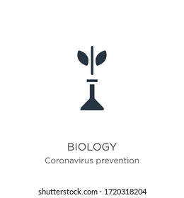 Biology icon vector. Trendy flat biology icon from Coronavirus Prevention collection isolated on white background. Vector illustration can be used for web and mobile graphic design, logo, eps10