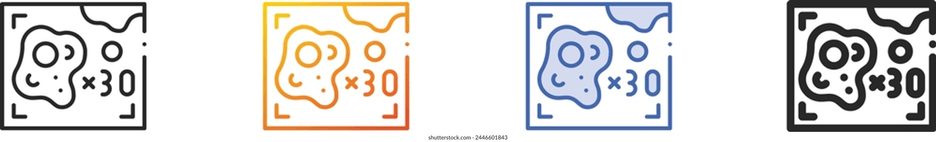 Biologie-Symbol.Dünne lineare, Verlaufs-, blaue Strich und fett Stil Design isoliert auf weißem Hintergrund