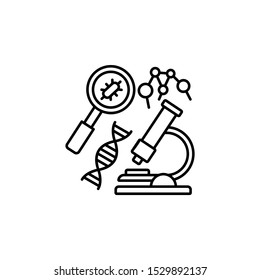 Biology, laboratory, microscope icon. Element of university for mobile concept and web apps icon
