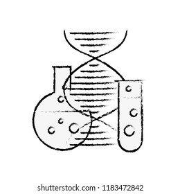 biology laboratory test tube dna molecule science