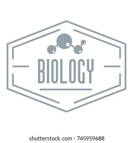 Biology logo. Simple illustration of biology vector logo for web