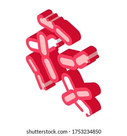 Biology Micro Bacteria vector isometric sign. color isolated symbol illustration