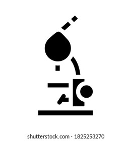 biology microscope glyph icon vector. biology microscope sign. isolated contour symbol black illustration