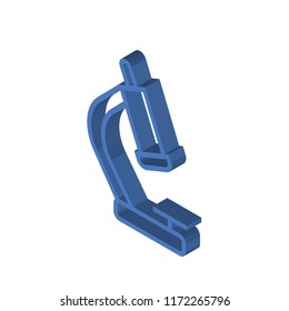 Biology Microscope isometric left top view 3D icon
