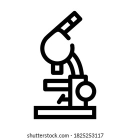 vector de icono de línea de microscopio biológico. signo de microscopio biológico. símbolo de contorno aislado ilustración negra