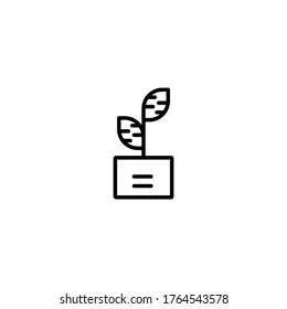 Biology, Nature, Plant Icon Outline Style Vector