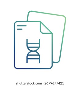 Icono de notas de biología con fondo blanco Vector ilustración de stock