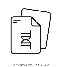 Icono de notas de biología con fondo blanco Vector ilustración de stock