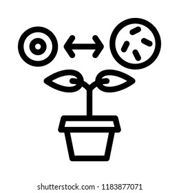 Biology Outline Icon Vector