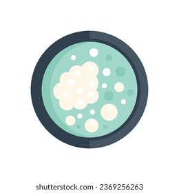Biology petri dish icon flat vector. Health cell. Science experiment isolated