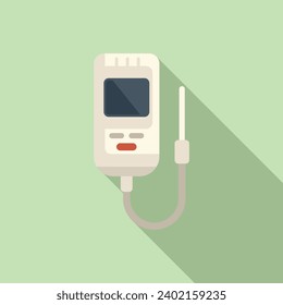 Vector plano del icono del ph metro de biología. Kit de báscula de agua. Medida de dispositivo